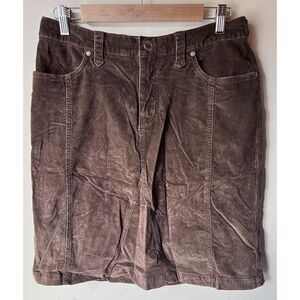 The North Face‎ Women's Brown Corduroy Textured Pencil Skirt Pockets Size 10